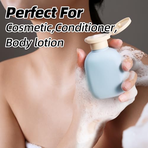 3.4oz Travel Bottle with Flip Cap, Leak Proof Squeeze Bottles, Refillable Plastic Travel Containers for Creams, Lotion, Foundation, Shampoo, Conditioner - color: Blue, size: 3.4oz
