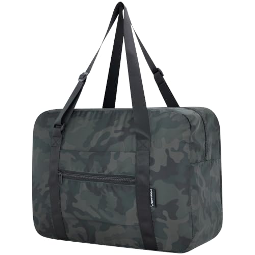 Duffle Bag for Travel Foldable Personal Item Travel Bag (Dark camo, 23L) - color: Dark camo, size: 23L