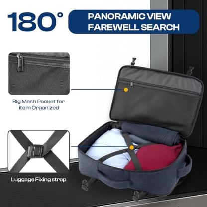 Expandable 1-7 Days Travel Backpack,TSA Approved Carry On Backpack - color: Blue, size: 18.4Inch