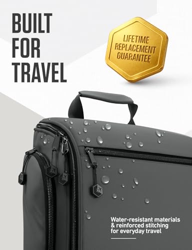 VENTURE 4TH Hanging Travel Toiletry Bag, 18 Compartments - Shadow Gray - color: Shadow Gray