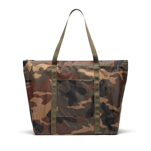 Herschel Unisex Portland Packable Tote - color: Woodland Camo/Black Label