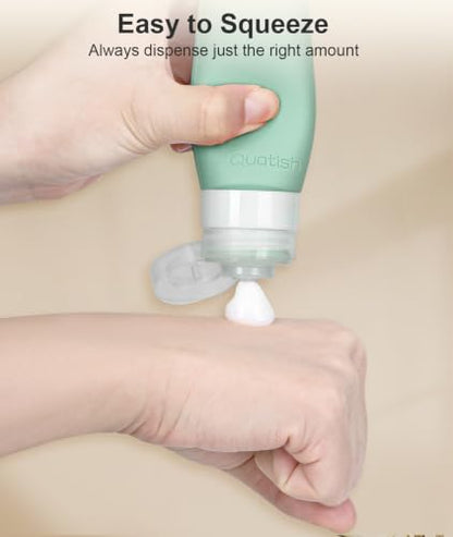 Quatish Travel Bottles for Toiletries,3 oz Travel Size Containers,Pacific - color: Pacific
