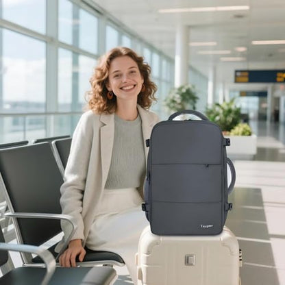 Taygeer Personal Item Backpack for Women, 35L Travel Backpack - color: Darkgrey, size: Large