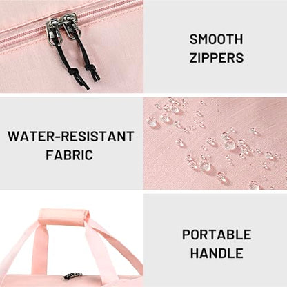 MIER Small Gym Duffle Bag with Shoe Compartment & Wet Pocket, 24L, Pink - color: pink, size: 24L