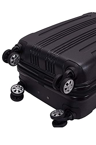 Rockland London Hardside Spinner Wheel Luggage, Black, Carry-On 20-Inch - color: Black, size: Carry-on 20"