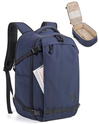 BAGSMART Travel Backpack for Women, 15.6 Inch Carry On Bag, Dark Blue - color: Dark Blue, size: 15.6 Inch
