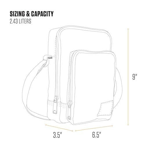 Carhartt Crossbody Zip Bag, Durable, Adjustable Crossbody Bag with Zipper Closure for Men and Women - color: Essential Crossbody Bag (Basil), size: One Size