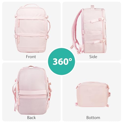 Fmeida 개인 물품 여행 가방 비행 승인 언더시트 휴대용 백팩, 핑크, 더플 백팩 - color: 핑크, size: 스몰