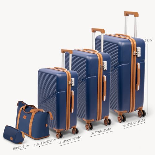 Cosbarn Luggage Sets, Durable 20,24,28 inch Suitcase Sets With Wheels - color: DarkBlue