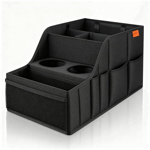 Car Seat Organizer Back Front Captains Seats Storage Travel - color: Black