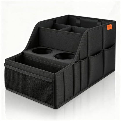 Car Seat Organizer Back Front Captains Seats Storage Travel - color: Black