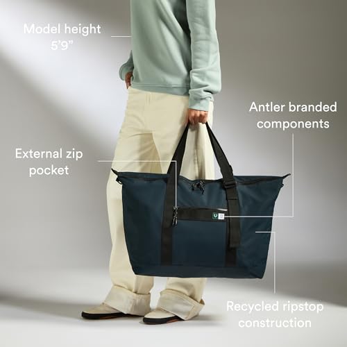 ANTLER Essential Weekender Bag, Lightweight Travel Holdall, Navy Blue - color: Navy Blue