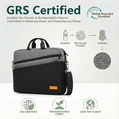 bagasin 15 15.6 16 inch Laptop Computer PC Shoulder Bag Carrying Case - color: Grey, size: 15-16