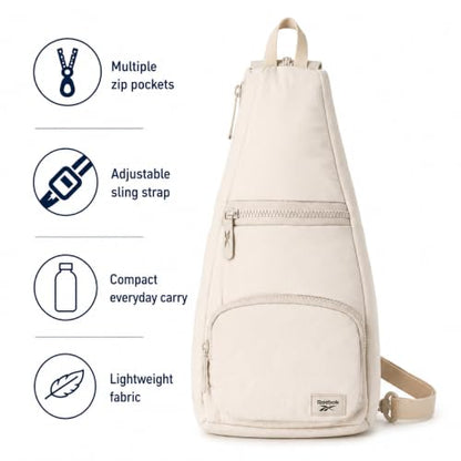 Reebok Crossbody Bags - Compact Multi-purpose Sling Bags for Women & Men - color: Maeves Stucco
