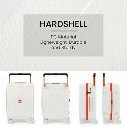 30" Luggage w/TSA LOCK,PC Hardshell Wide Handle Suitcase - color: Beige, size: Checked-Large 30-Inch