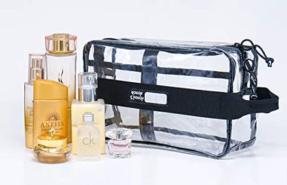 Rough Enough Clear Toiletry Bag, Large Cosmetic Organizer for Long Travel