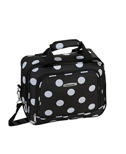 Rockland Polka Softside Upright Luggage Set, Expandable, Lightweight, Black Dot, 4-Piece (14/19/24/28) - color: Black Dot, size: 4 Piece (28"/24"/19"/14" Tote)