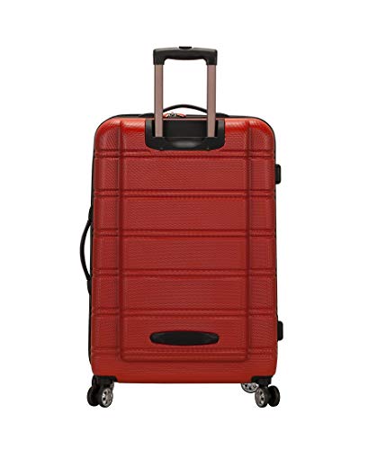 Rockland Melbourne Hardside 3 Piece Expandable Spinner Wheel Luggage Set, (20"/24"/28"), Red - color: Red, size: 3 Piece (20"/24"/28")