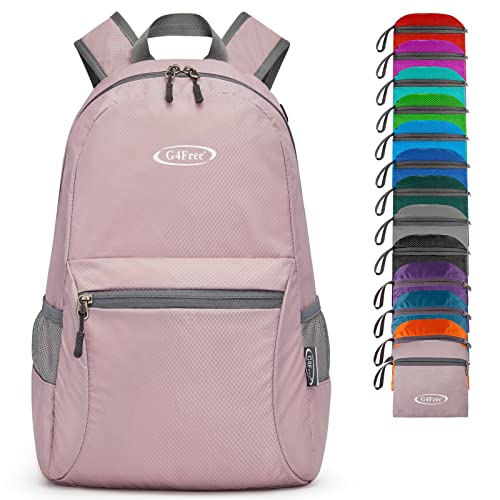 G4Free 20L Small Packable Travel Hiking Backpack for Men Women - color: Light Pink, size: 20L