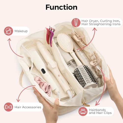 Hair Tool Organizer for Dyson Airwrap and Shark, Beige - color: Beige