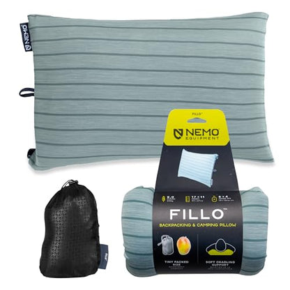 NEMO Equipment Fillo Camping Pillow - Silt Stripe - color: Silt Stripe