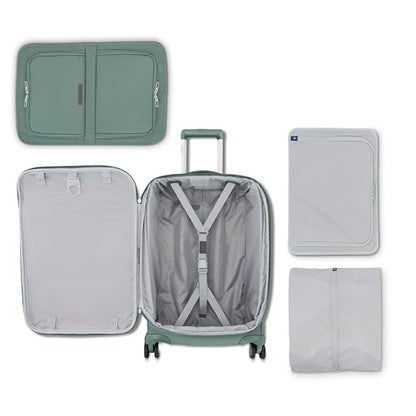 Samsonite Elevation Plus 22-Inch Carry-On - Expandable Softside Spinner Luggage - Cypress Green - color: Cypress Green, size: Expandable Carry-On