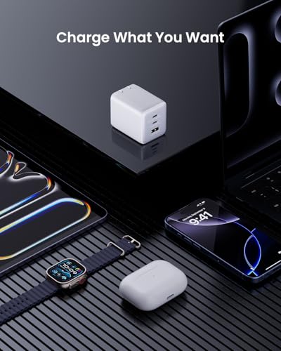 wegear 100W USB C Charger Block, 3-Port Wall Charger Fast Charging - color: White
