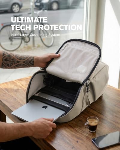 Tolaccea 30L Travel Backpack 15.6" Laptop Carry On Daypack for Work College - color: Kavir White