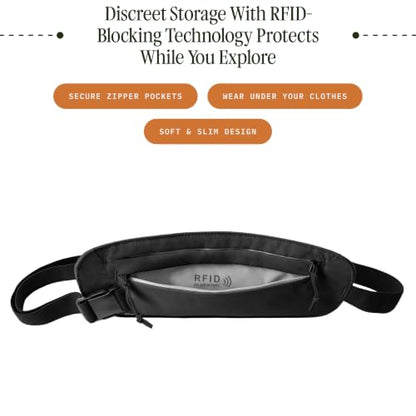 Eagle Creek Undercover RFID Money Belt, Black - color: Black