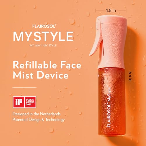 FLAIROSOL MyStyle Travel Continuous Spray Bottle, 3.04oz/90ml, Peach - color: Peach, style: 1 Pack