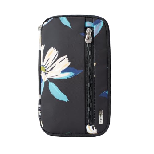 Travelon RFID Blocking Family Passport Wallet - color: Midnight Floral