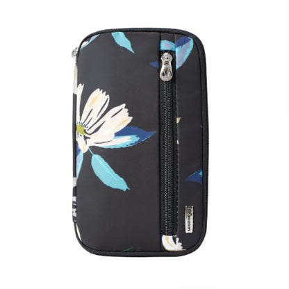Travelon RFID Blocking Family Passport Wallet - color: Midnight Floral