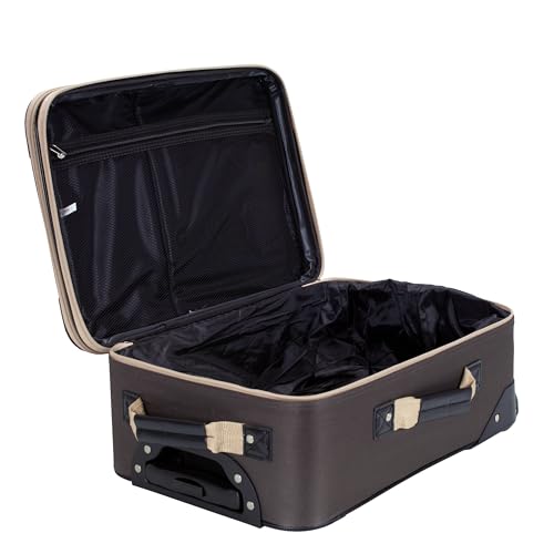 Rockland Fashion Softside Upright Luggage Set,'Expandable,Lightweight,Telescopic Handle,Wheel, Brown, 2-Piece (14/19) - color: Brown, size: 2 Piece (19"/14" Tote)