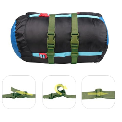 XTACER 1 Inch Molle Backpack Accessory Strap Luggage Straps Cover Strap Sleeping Bag Strap with Buckle (Green, 40) - color: GREEN, size: 40 Inches