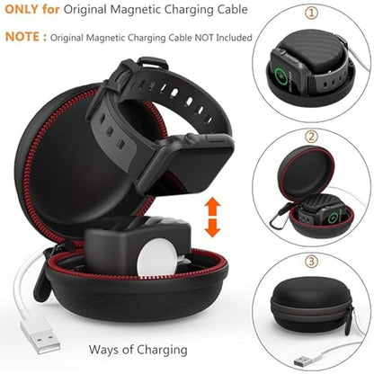 HALLEAST Travel Case for Apple Watch Charger, Portable Carrying Holder - size: 38/40/41mm