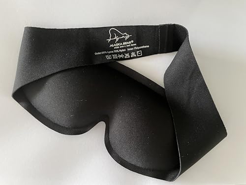 Sleep Eye Mask for Petite Face Small Head, Strapless Eye Mask, Non-Adjust - color: Eclipse_buckle Free