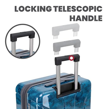 Spyder Matrix 20 Inch Carry On Expandable Hardside Upright Suitcase with 360° Spinner Wheels, TSA Approved Lock, Blue - color: Blue, size: Carry-On