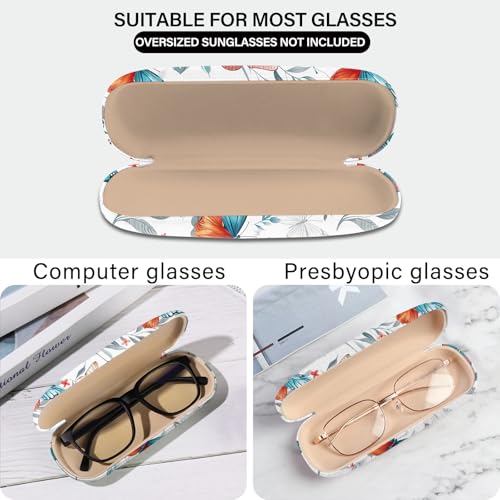 Eyeglasses Case Hard Shell Protective Case for Glasses Eyeglass Box with Cleaning Cloth for Girls Women Cute Aesthetic - color: M42-butterfly 2
