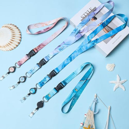 선박 카드용 크루즈 랜야드 4팩, 크루즈 에센셜 2026, 블루 마블 - color: 블루 마블.