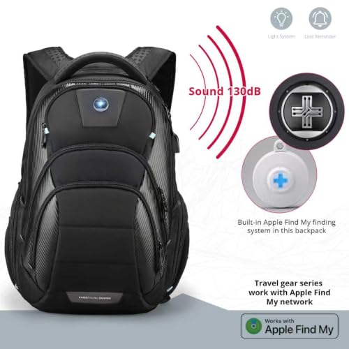 Swissdigital Design Laptop Backpack with Apple Find My Network SD1643FB-01 - color: Black/17inch