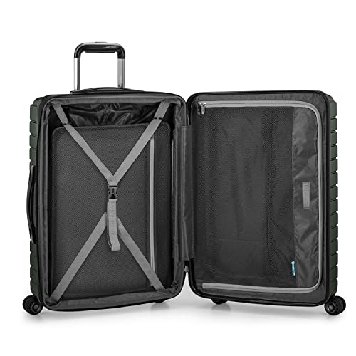 Traveler's Choice Archer Polycarbonate Hardside Spinner Luggage Set, Tie Down Straps, Green, 3-Piece - color: Green, size: 3-Piece Set