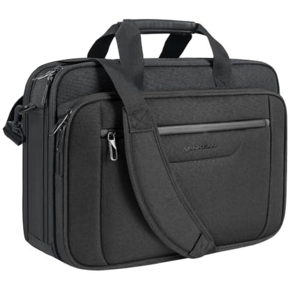 VANKEAN Laptop Briefcase Fits 15.6"-16" Laptop Slim Expandable Shoulder Bag - color: Black-black, size: 15.6"