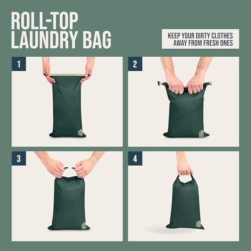 TRIPPED Travel Gear Large Compression Packing Cubes 7-Piece Set for Travel - color: Green/Orange
