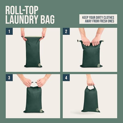 TRIPPED Travel Gear Large Compression Packing Cubes 7-Piece Set for Travel - color: Green/Orange