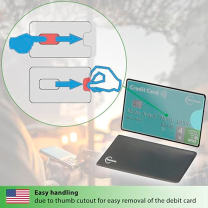 rfid blocking sleeves, 4 pieces - credit card protector - card blocker for bank card, anti fraud nfc card holder