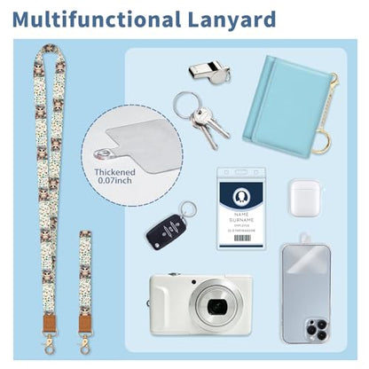 Owl Lanyard Wallet with Id Badge Holder Keychain for Card Women - color: Owl