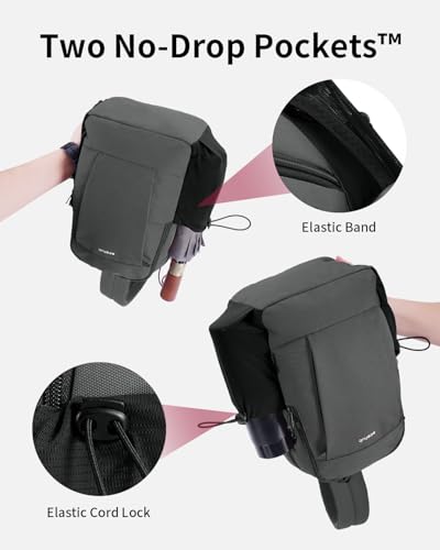 ECOHUB Anti-Theft Crossbody Bag Men Women RFID Blocking Lightweight Sling Backpack Water Resistant for Travel Hiking Outdoor - color: Grey
