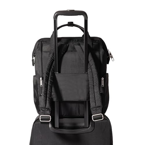 Baggallini Securtex Anti-Theft Windsor Backpack for Travel, Work & College, RFID & Locking Zipper, Up to 16" Laptop - color: Charcoal
