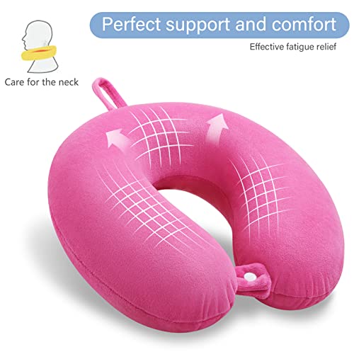 Travel Pillow, Memory Foam U Shape Neck Pillow, Deep Powder - color: Deep Powder