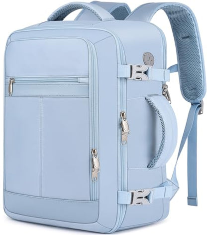 EZUOLA Carry On Backpack, Underseat 25L Travel Backpack for Women - color: Light-blue, size: Large-25L